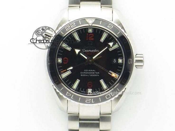 0816 Flexible Seamaster 300M SS OMF 1:1 Best Edition Black Dial Matt Black Ceramic Bezel On SS Bracelet A 8147